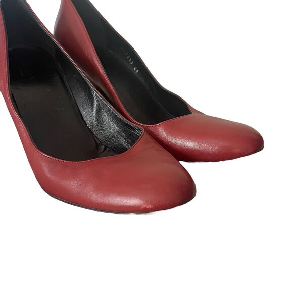 Gucci EUR 41 Wedge Heels Round Toe Deep Red Career Comfort GG Emblem - Picture 3 of 16